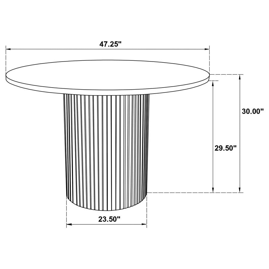 Mesa circular con 4 sillas