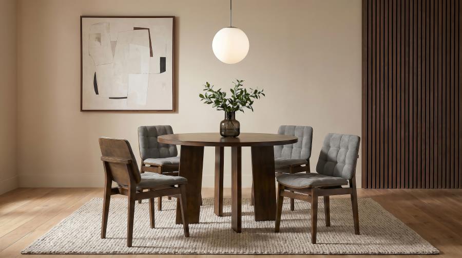 COMEDOR DUBLIN  CON 4 SILLAS COLOR GRIS