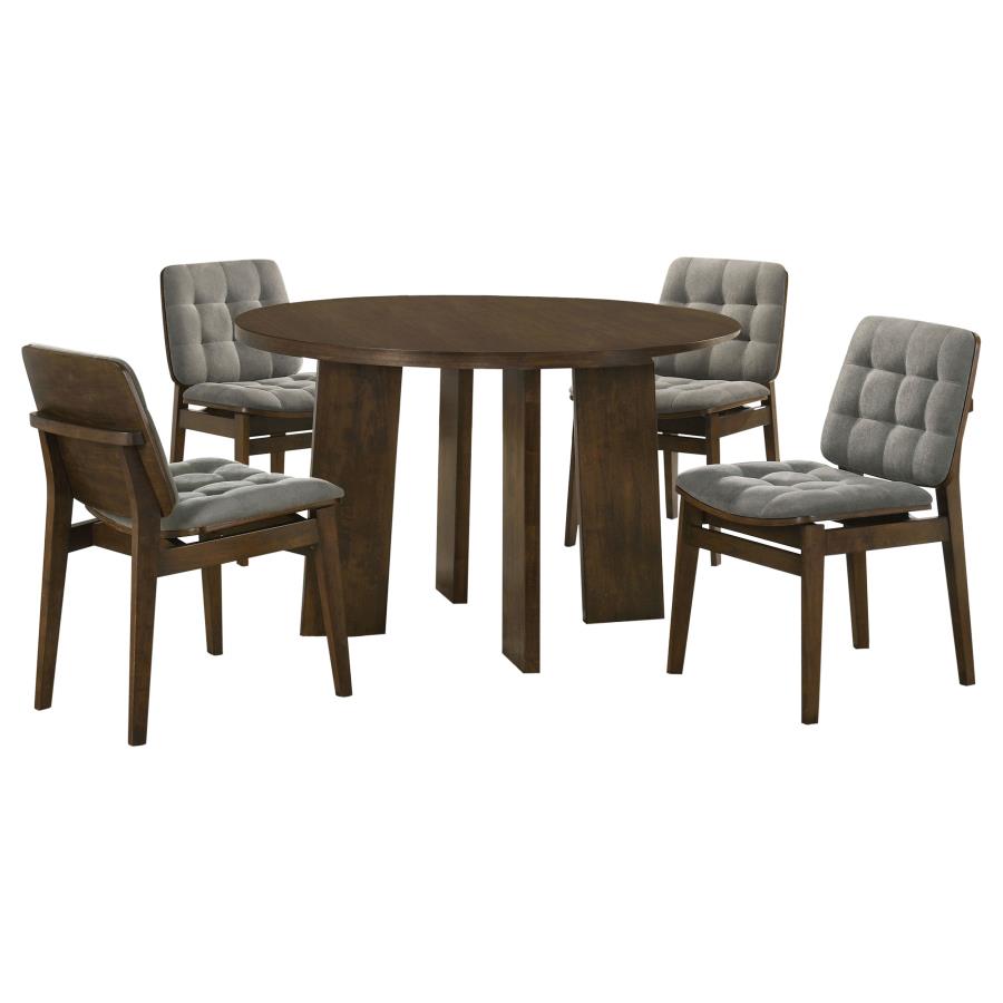 COMEDOR DUBLIN  CON 4 SILLAS COLOR GRIS
