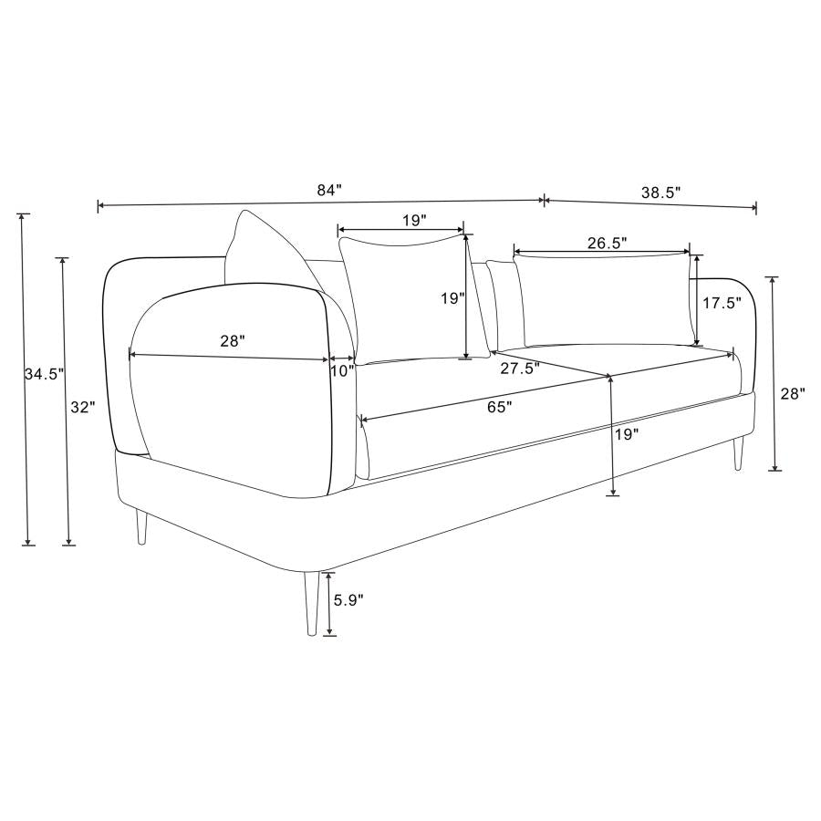 Sofa Houston 4 cojines decorativos
