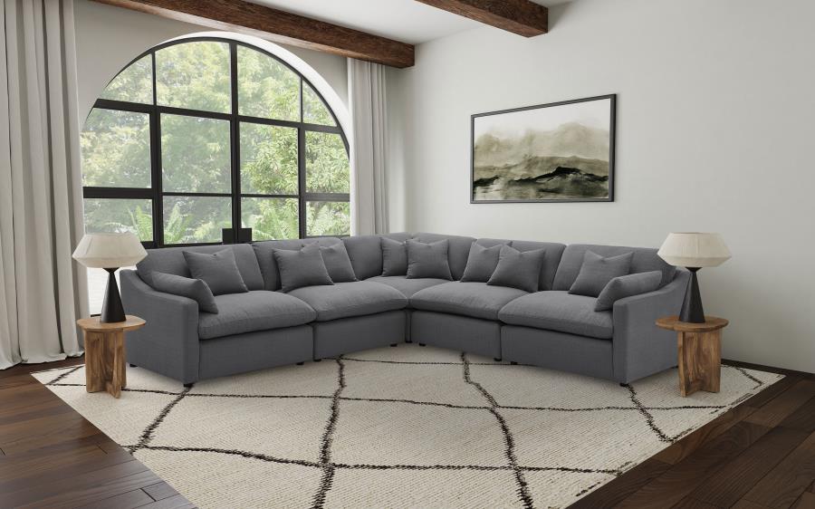 Sala modular color gris 5 piezas