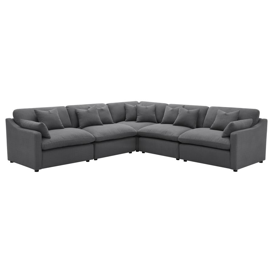 Sala modular color gris 5 piezas