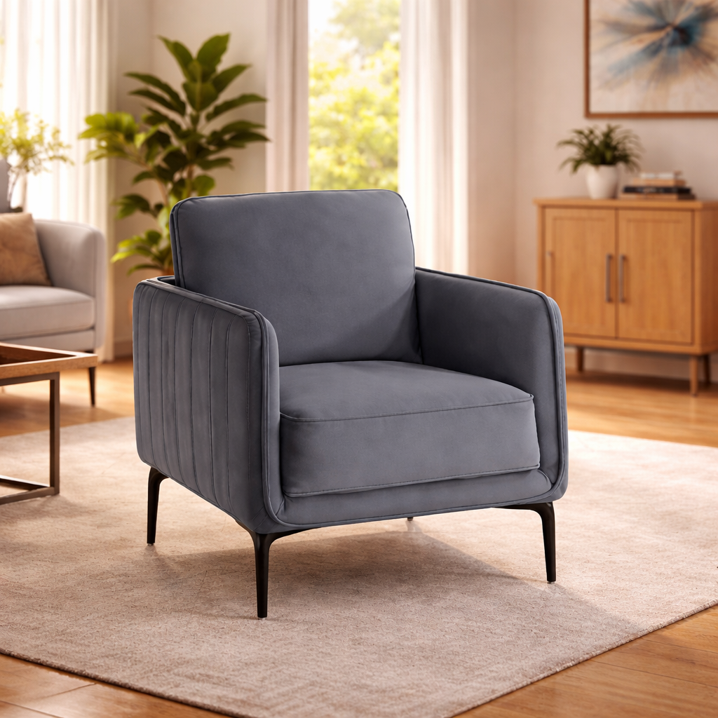 Sillón Complemento Velvet Gris