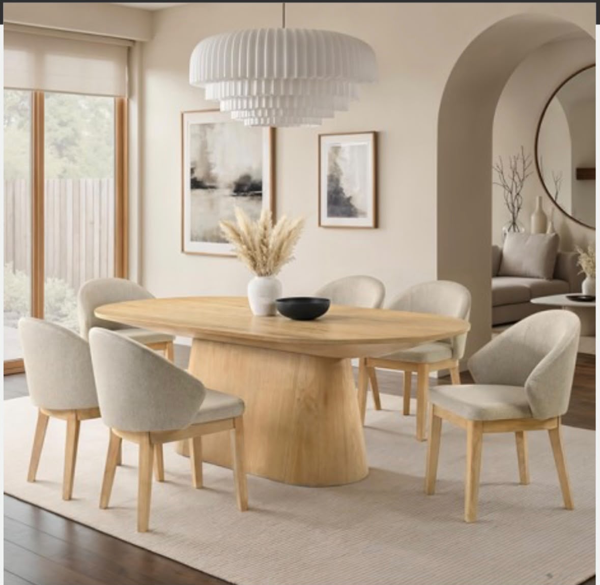 Comedor Oval Natural