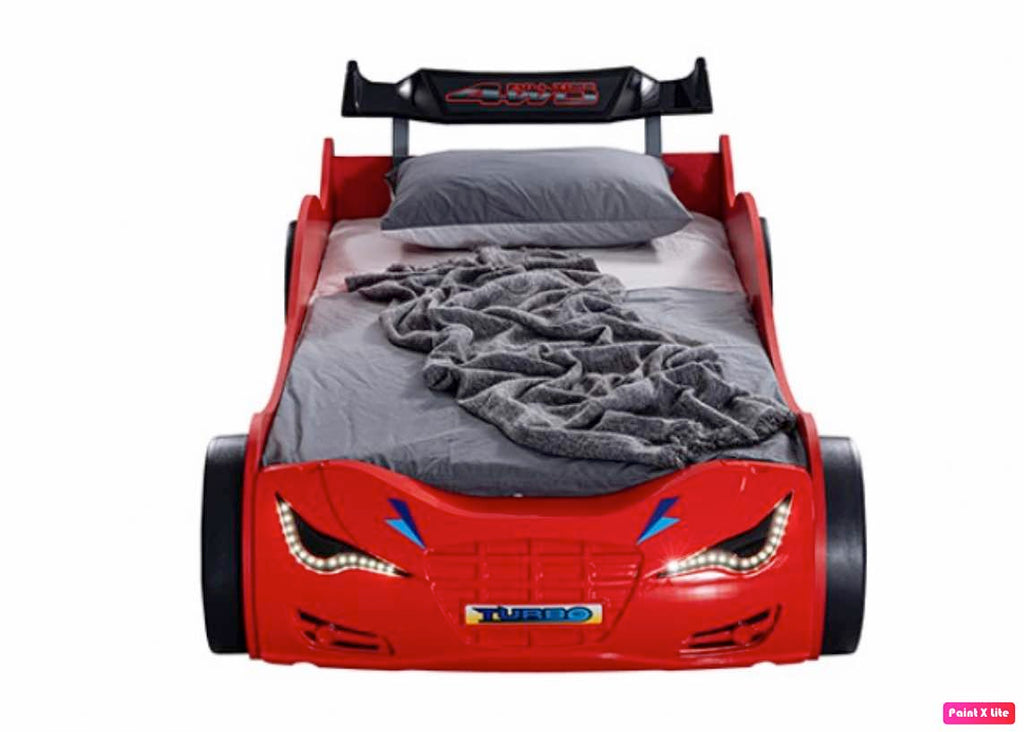 Cama individual carro rojo y colchon incluido
